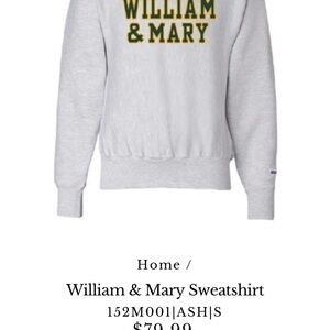 William & Mary Gray Sweatshirt